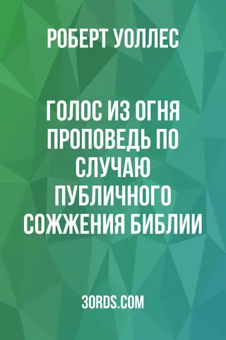 Обложка аудиокниги «Голос из огня: Проповедь по случаю публичного сожжения Библии»