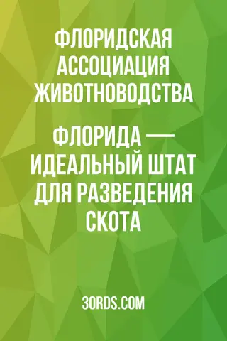 Обложка аудиокниги «Флорида — идеальный штат для разведения скота»