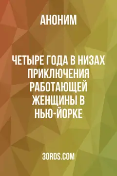 Обложка аудиокниги «Четыре года в низах: Приключения работающей женщины в Нью-Йорке»