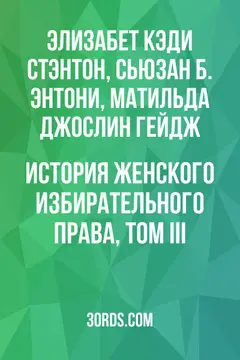 Обложка аудиокниги «История женского избирательного права, том III»