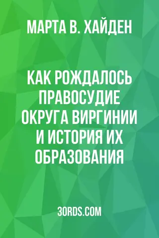 Обложка аудиокниги «Как рождалось правосудие: округа Виргинии и история их образования»