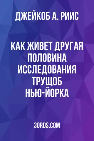 Обложка аудиокниги «Как живет другая половина: Исследования трущоб Нью-Йорка»