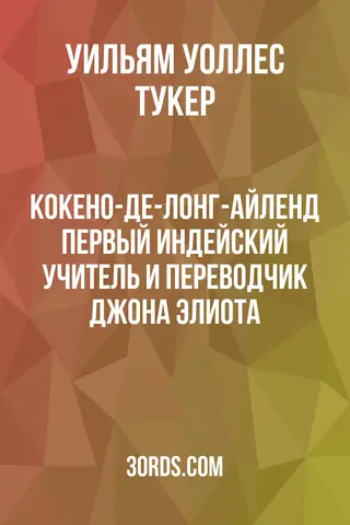 Обложка аудиокниги «Кокено-де-Лонг-Айленд: первый индейский учитель и переводчик Джона Элиота»