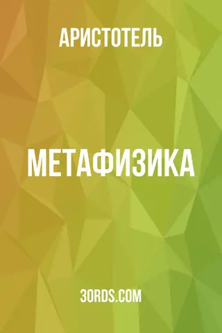 Обложка саммари книги «Метафизика»