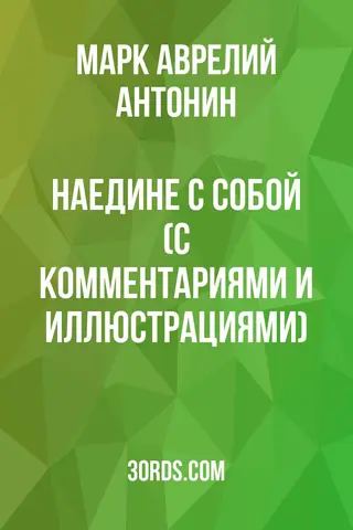 Обложка саммари книги «Наедине с собой (с комментариями и иллюстрациями)»