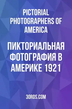 Обложка аудиокниги «Пикториальная фотография в Америке 1921»
