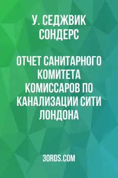 Обложка аудиокниги «Отчет санитарного комитета Комиссаров по канализации Сити Лондона»
