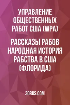 Обложка аудиокниги «Рассказы рабов: Народная история рабства в США (Флорида)»