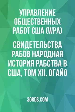 Обложка аудиокниги «Свидетельства рабов: Народная история рабства в США, Том XII, Огайо»