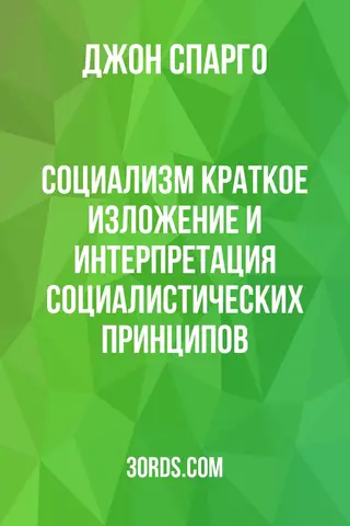 Обложка аудиокниги «Социализм: краткое изложение и интерпретация социалистических принципов»