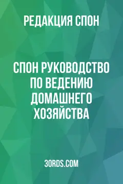 Обложка аудиокниги «Спон: Руководство по ведению домашнего хозяйства»