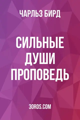 Обложка аудиокниги «Сильные души: Проповедь»
