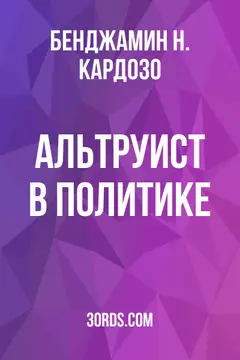 Обложка аудиокниги «Альтруист в политике»