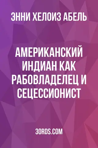 Обложка аудиокниги «Американский индиан как рабовладелец и сецессионист»