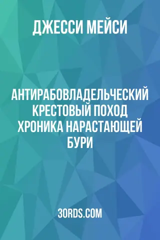 Обложка аудиокниги «Антирабовладельческий крестовый поход: Хроника нарастающей бури»