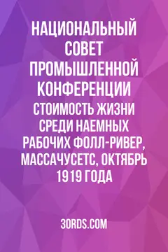 Обложка аудиокниги «Стоимость жизни среди наемных рабочих: Фолл-Ривер, Массачусетс, октябрь 1919 года»
