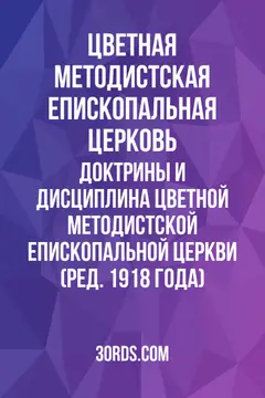 Обложка аудиокниги «Доктрины и дисциплина Цветной методистской епископальной церкви (ред. 1918 года)»