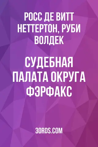 Обложка аудиокниги «Судебная палата округа Фэрфакс»