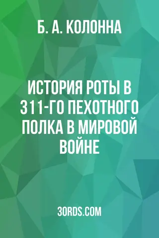 Обложка аудиокниги «История роты B 311-го пехотного полка в Мировой войне»
