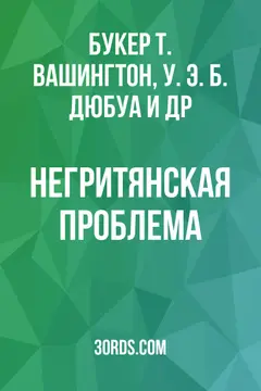 Обложка аудиокниги «Негритянская проблема»