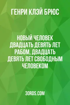 Обложка аудиокниги «Новый человек: двадцать девять лет рабом, двадцать девять лет свободным человеком»
