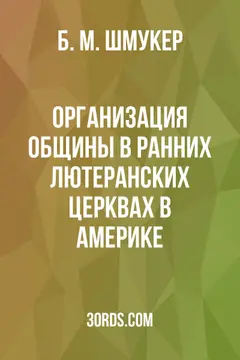 Обложка аудиокниги «Организация общины в ранних лютеранских церквах в Америке»