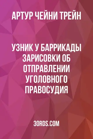 Обложка аудиокниги «Узник у баррикады: Зарисовки об отправлении уголовного правосудия»