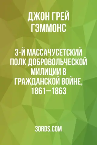 Обложка аудиокниги «3-й Массачусетский полк добровольческой милиции в Гражданской войне, 1861–1863»