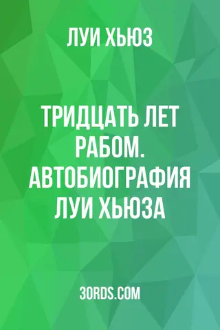 Обложка аудиокниги «Тридцать лет рабом. Автобиография Луи Хьюза»