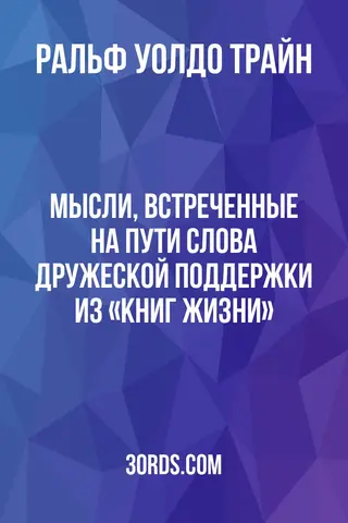 Обложка аудиокниги «Мысли, встреченные на пути: Слова дружеской поддержки из «Книг Жизни»»