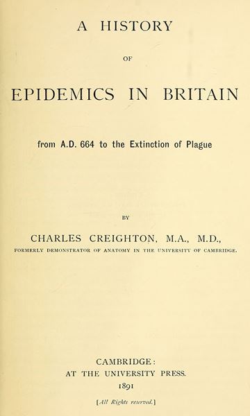 Cover of the audiobook “A History of Epidemics in Britain, Volume 1 (of 2)”