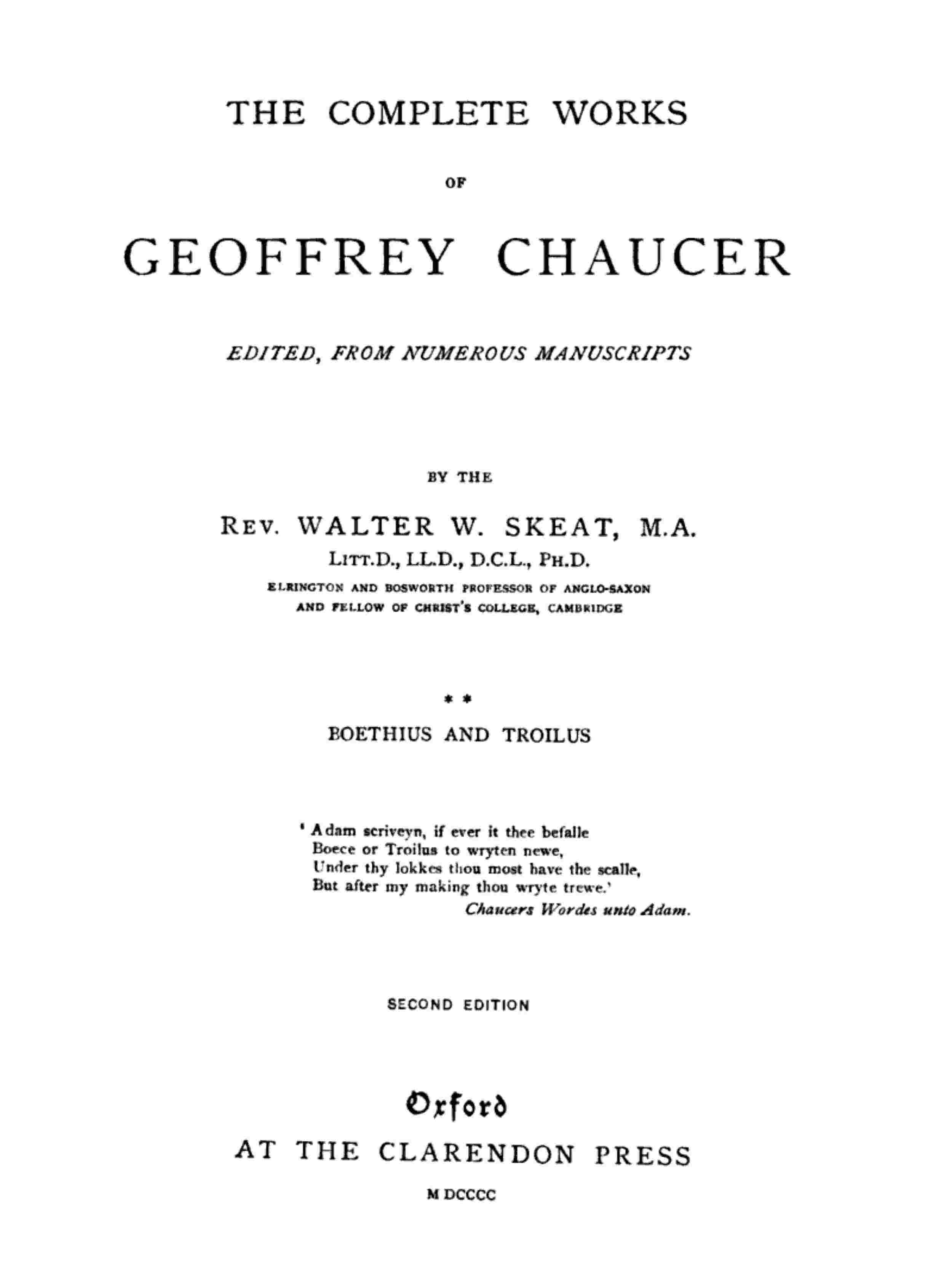 Cover of the audiobook “Chaucer's Works, Volume 2 — Boethius and Troilus”