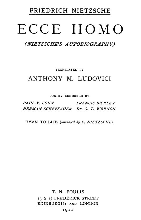 Cover of the audiobook “Ecce Homo”