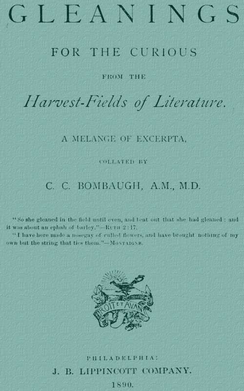 Cover of the audiobook “Gleanings from the Harvest-Fields of Literature: A Melange of Excerpta”