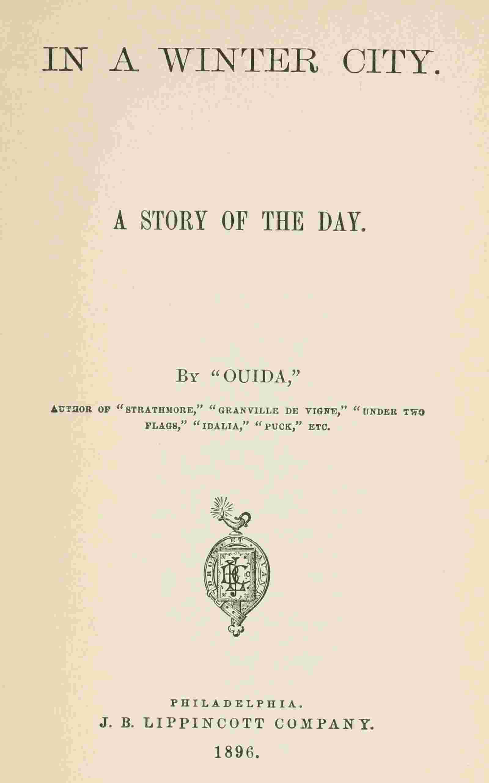 Cover of the audiobook “In a winter city : A story of the day”