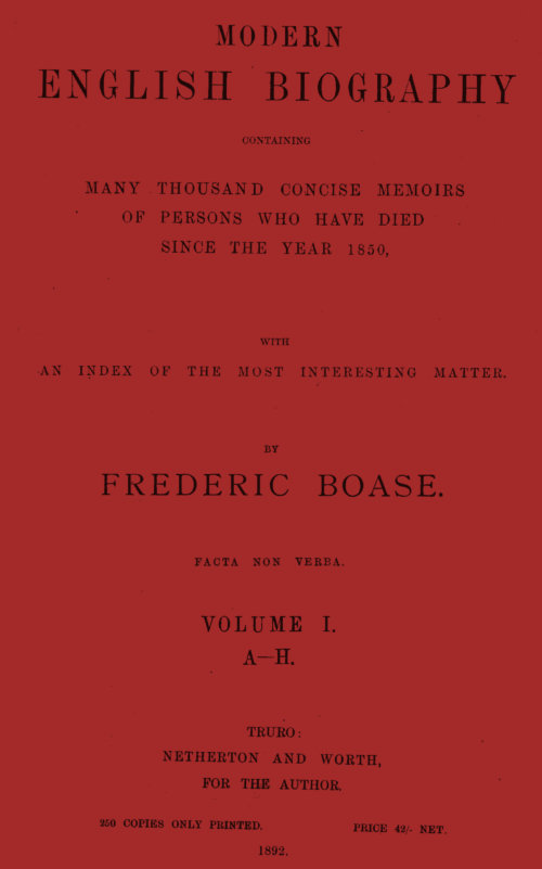 Cover of the audiobook “Modern English biography, volume 1 (of 4), A-H”