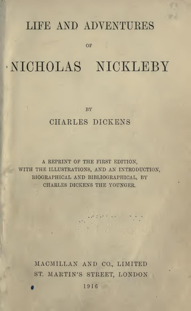 Cover of the audiobook “Nicholas Nickleby”