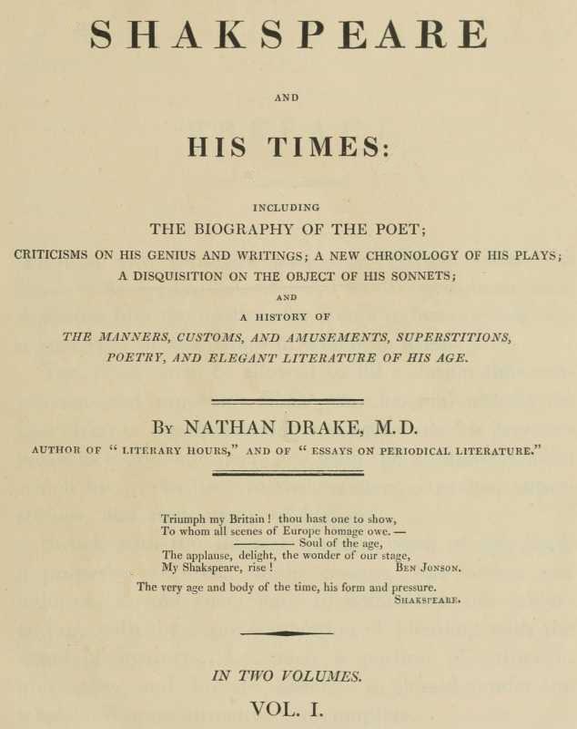 Cover of the audiobook “Shakspeare and His Times [Vol. 1 of 2]”