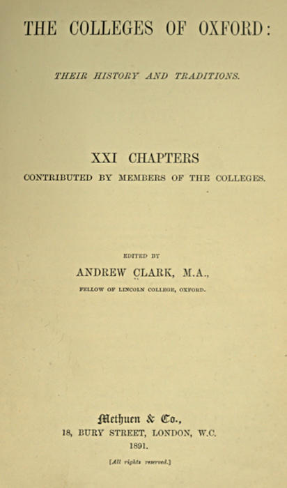 Cover of the audiobook “The Colleges of Oxford: Their History and Traditions”