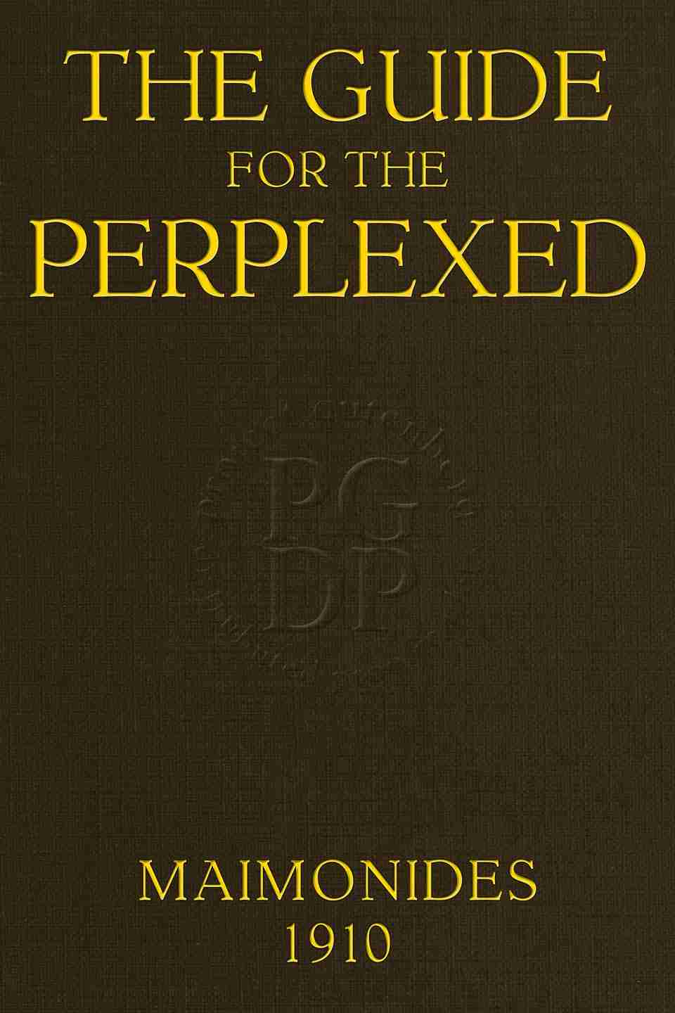 Cover of the audiobook “The guide for the perplexed”