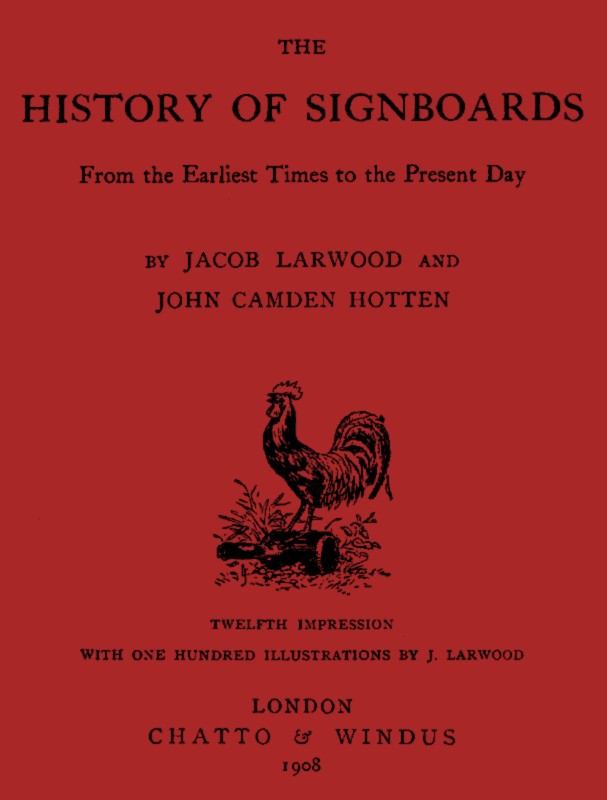 Cover of the audiobook “The History of Signboards, from the Earliest times to the Present Day”