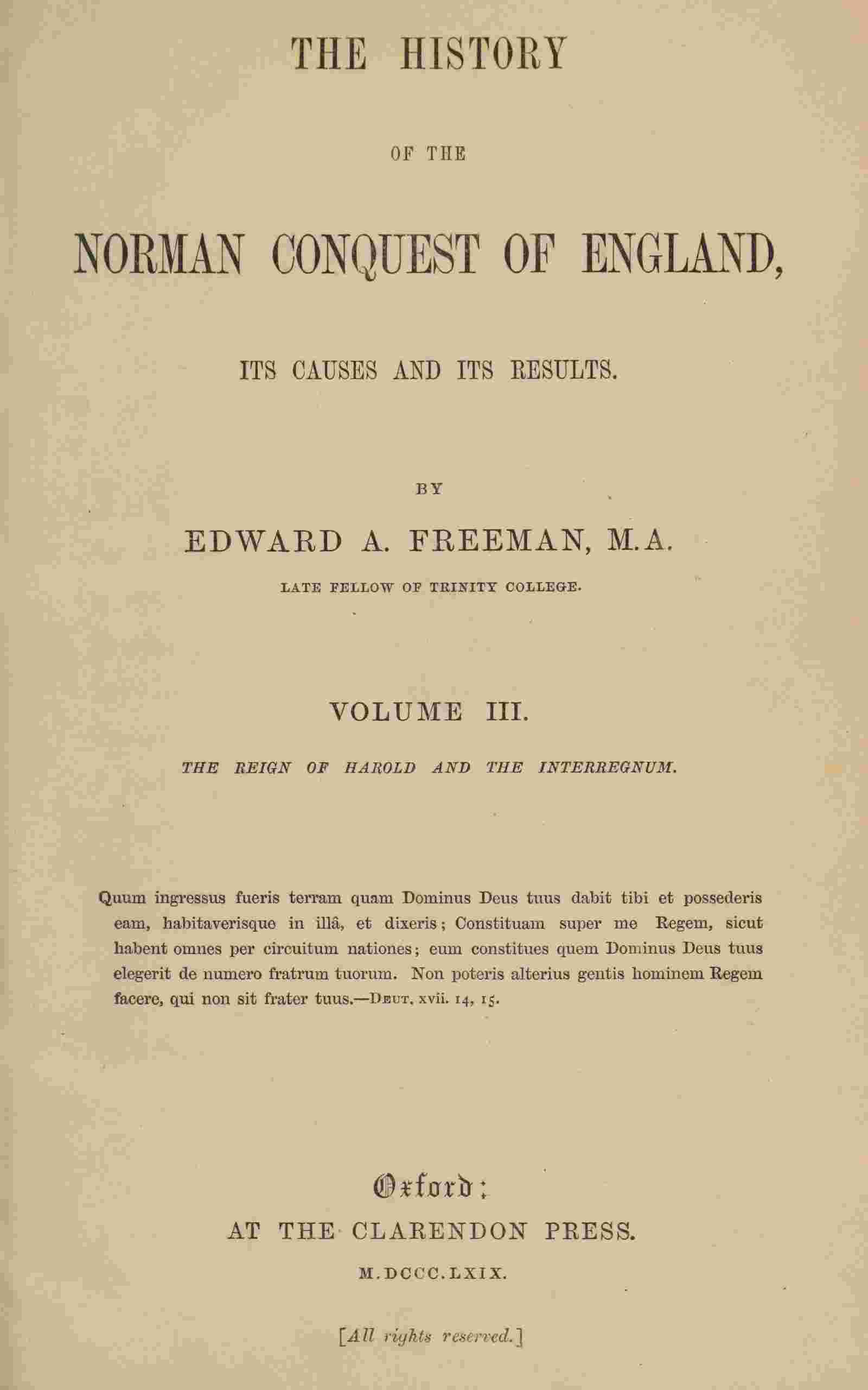 Cover of the audiobook “The history of the Norman conquest of England, its causes and its results, Volume 3 (of 6)”