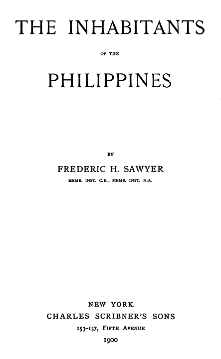 Cover of the audiobook “The Inhabitants of the Philippines”
