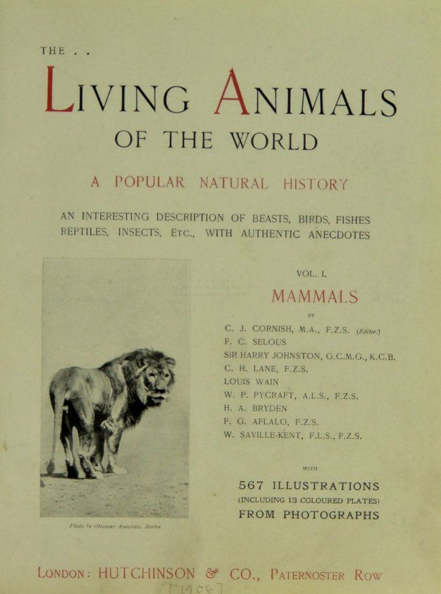 Cover of the audiobook “The Living Animals of the World, Volume 1 (of 2)”