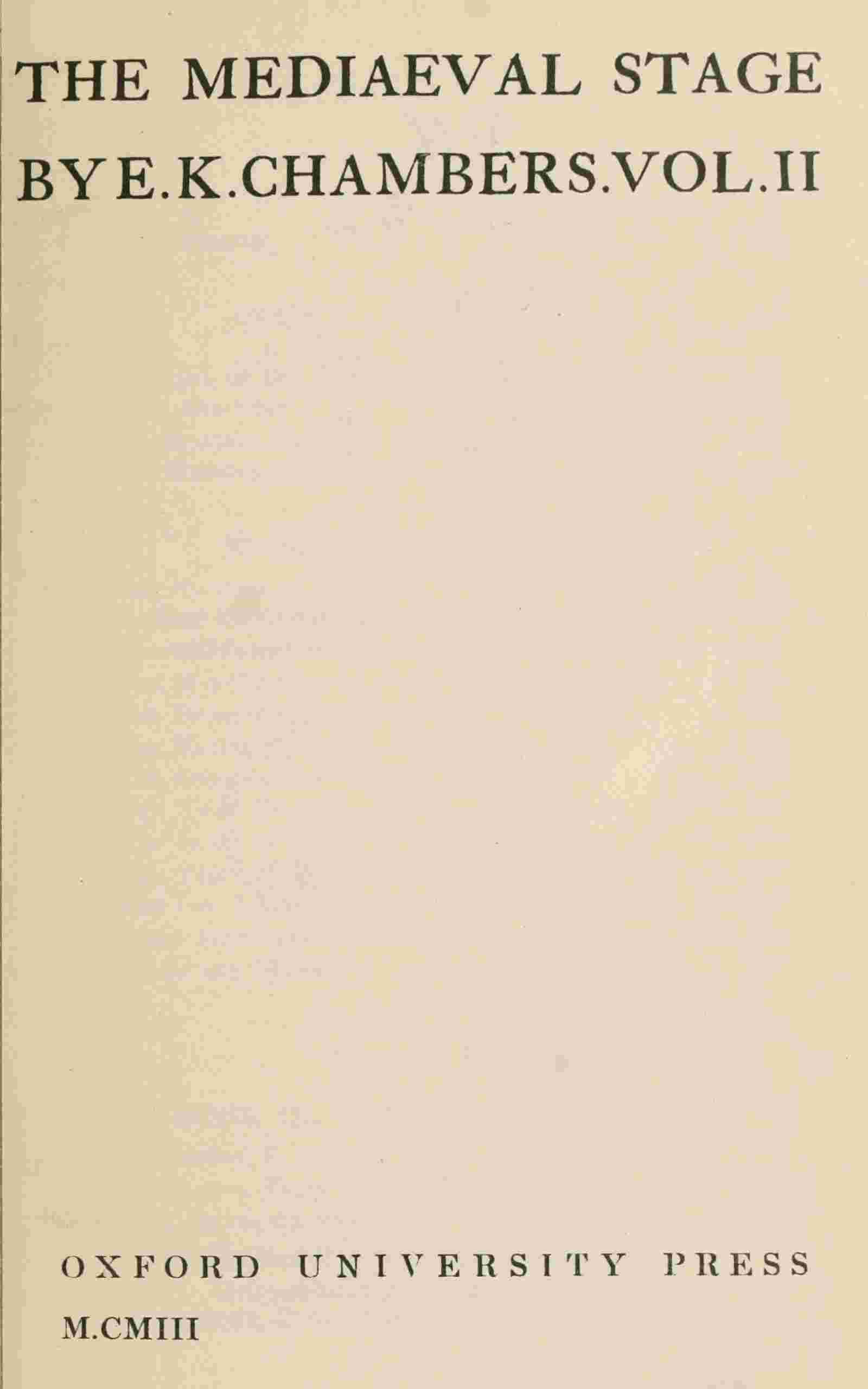 Cover of the audiobook “The mediaeval stage, volume 2 (of 2)”