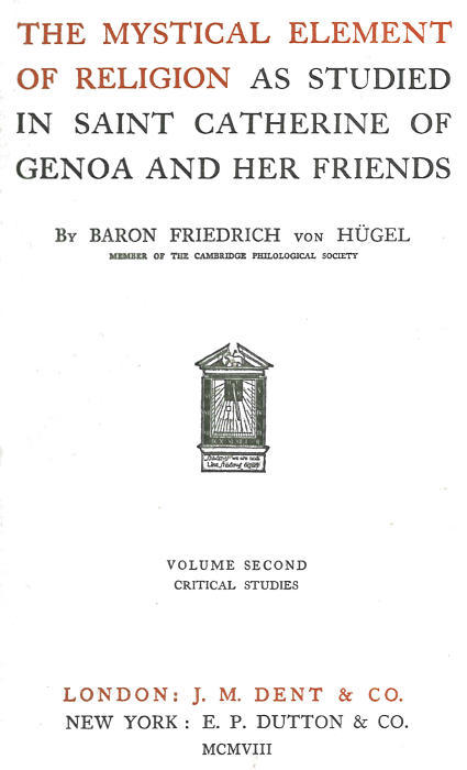 Cover of the audiobook “The Mystical Element of Religion, as studied in Saint Catherine of Genoa and her friends, Volume 2 (of 2)”