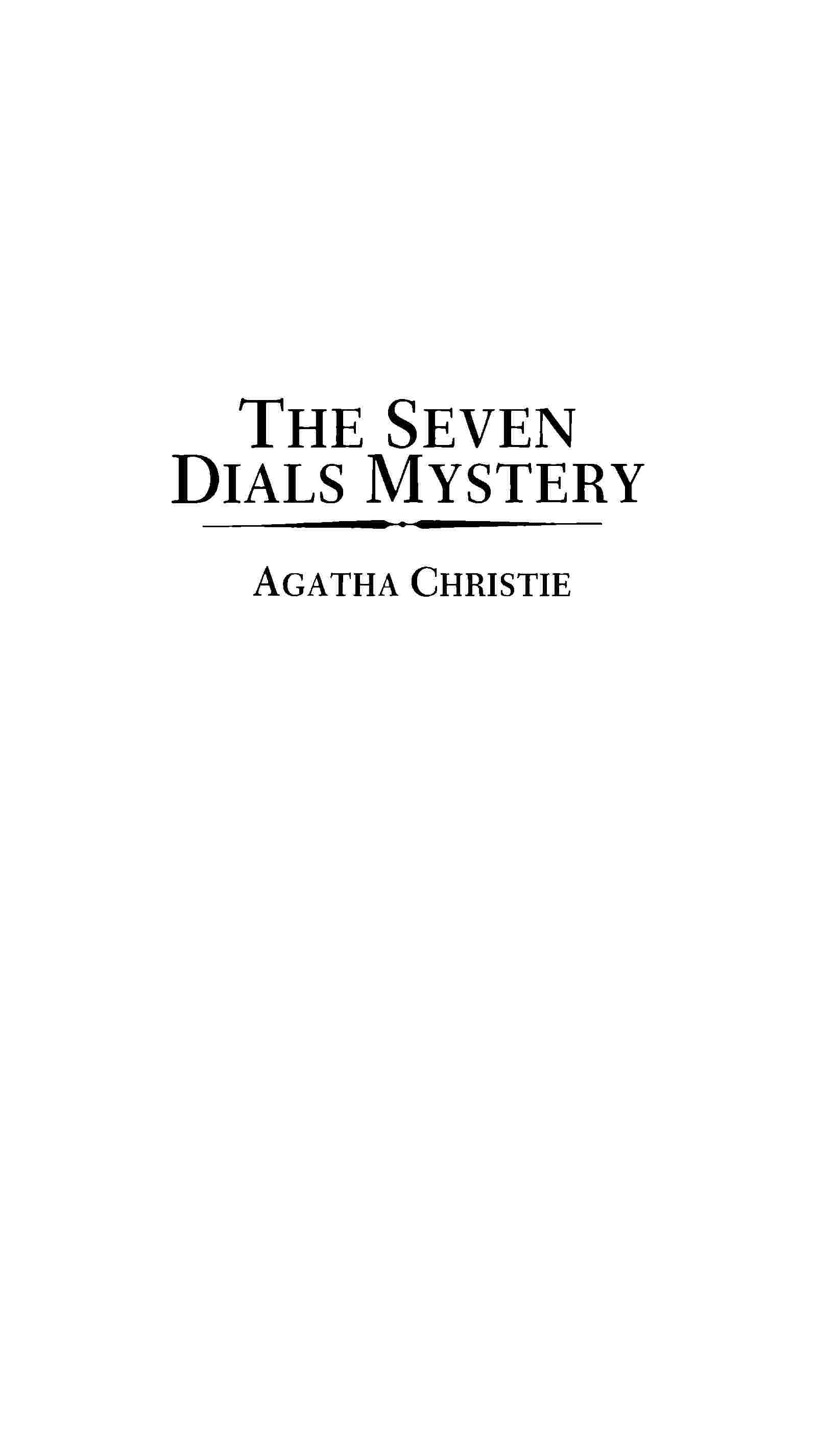 Cover of the audiobook “The Seven Dials mystery”