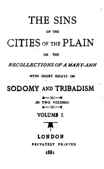 Cover of the audiobook “The Sins of the Cities of the Plain; or, The Recollections of a Mary-Ann”